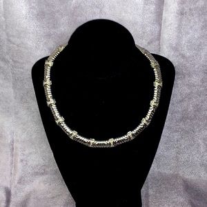 2/$10 Silver & Diamond Looking Fashion Jewelry Necklace